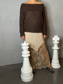 VENDOME Jupe camel clair