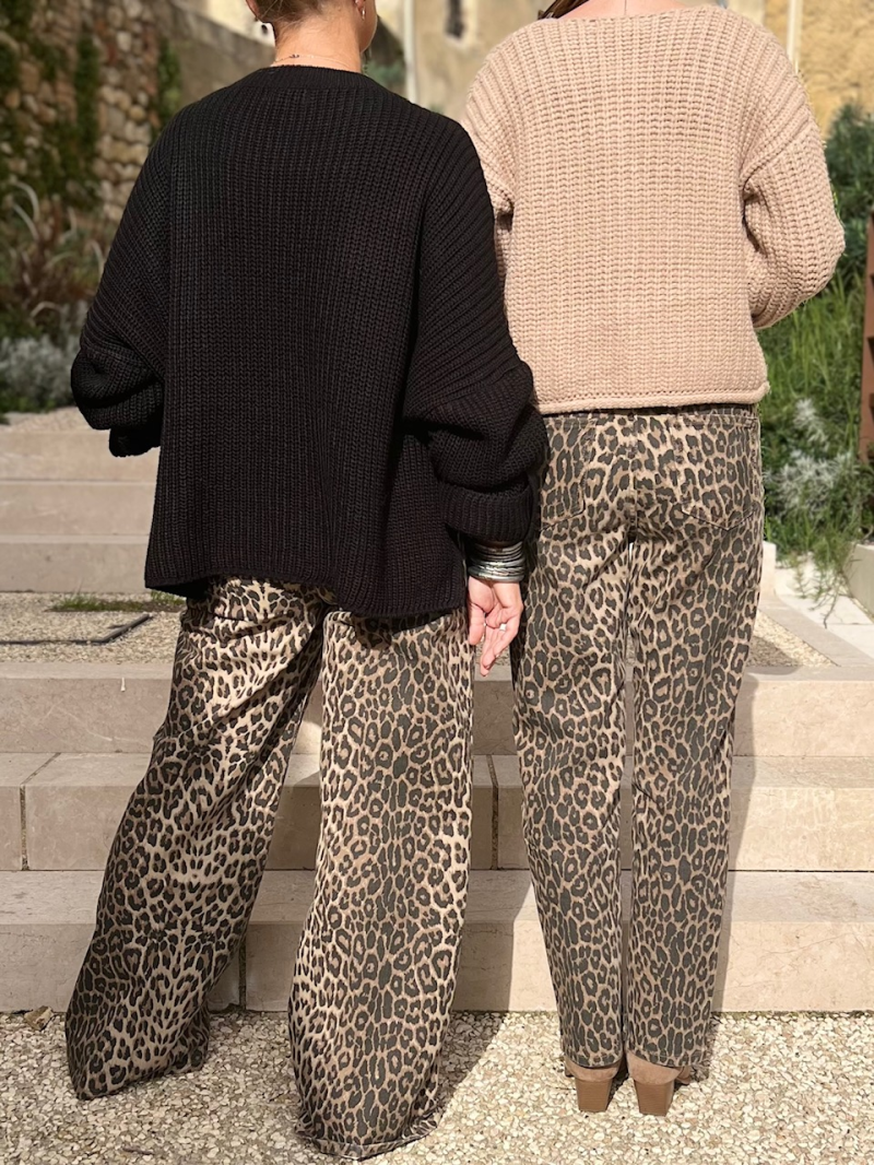 PALAZZO jean léopard