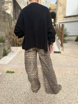 PALAZZO jean léopard