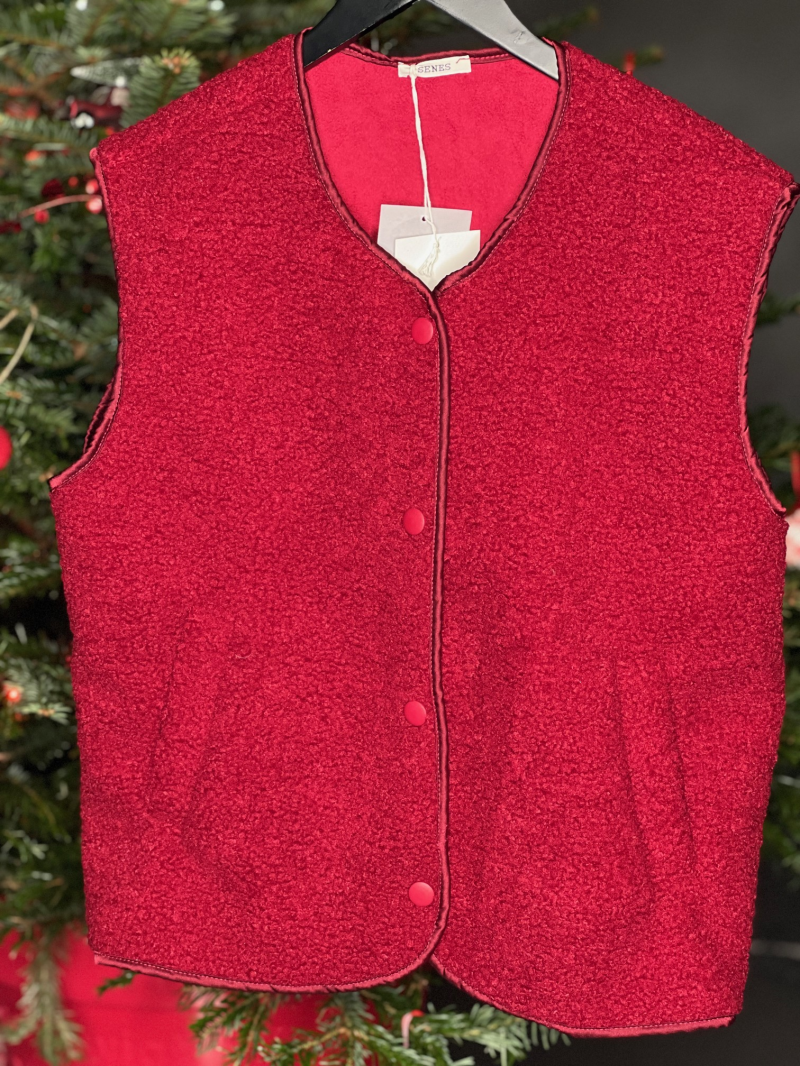 BOUCLETTES Gilet rouge