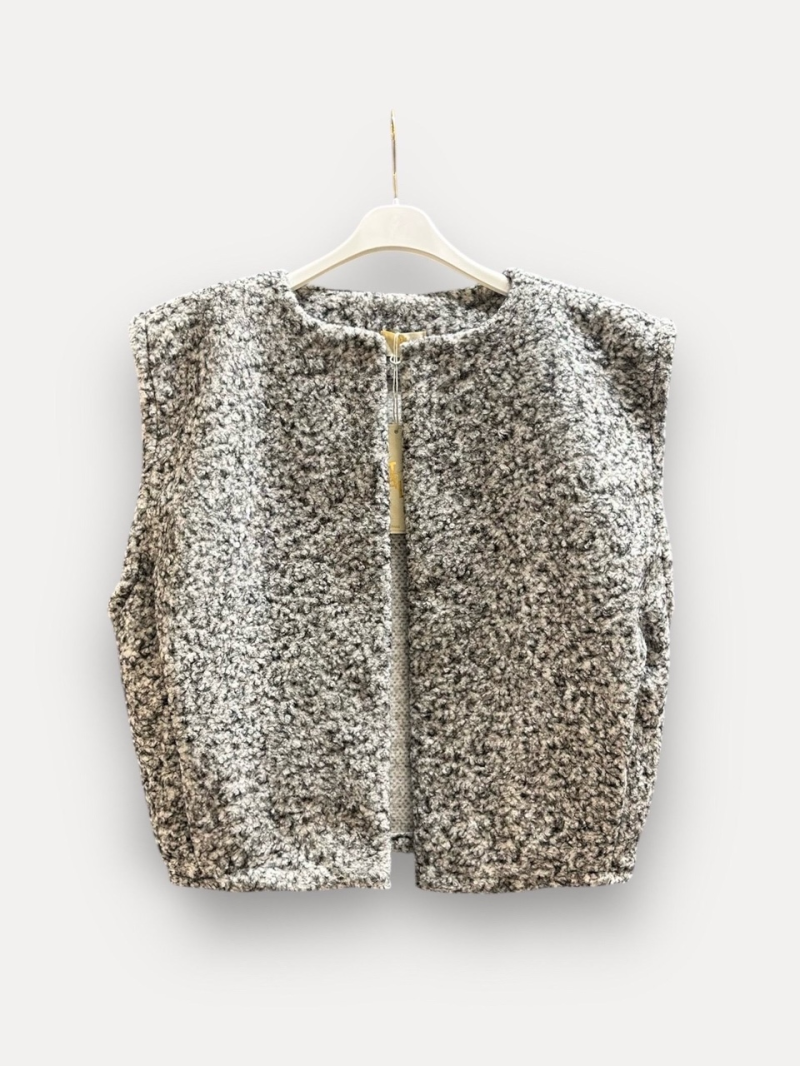 EMILE Gilet noir/gris chiné EMILE Gilet noir/gris chiné