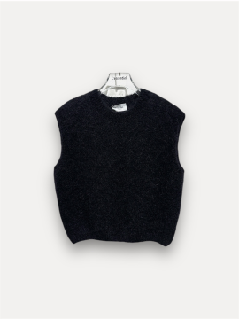 MOHAIR Pull sans manche noir