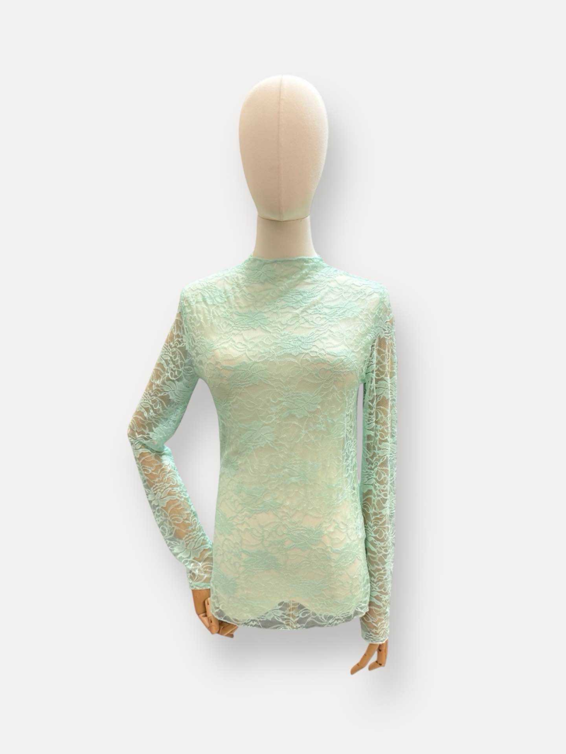 TOP Dentelle transparent vert d'eau TOP Dentelle transparent vert d'eau