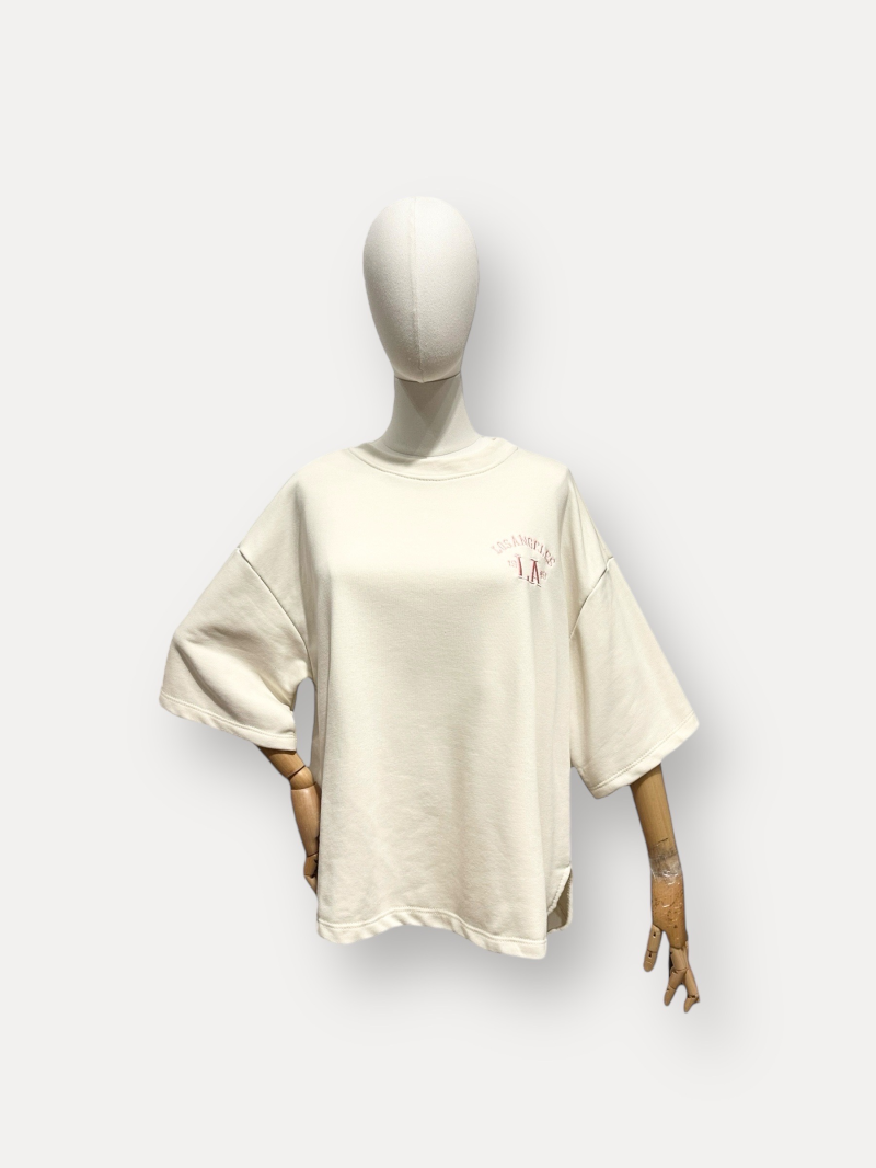 LOS ANGELES Ensemble short, sweat blanc