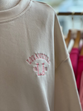 LOS ANGELES Ensemble short, sweat blanc