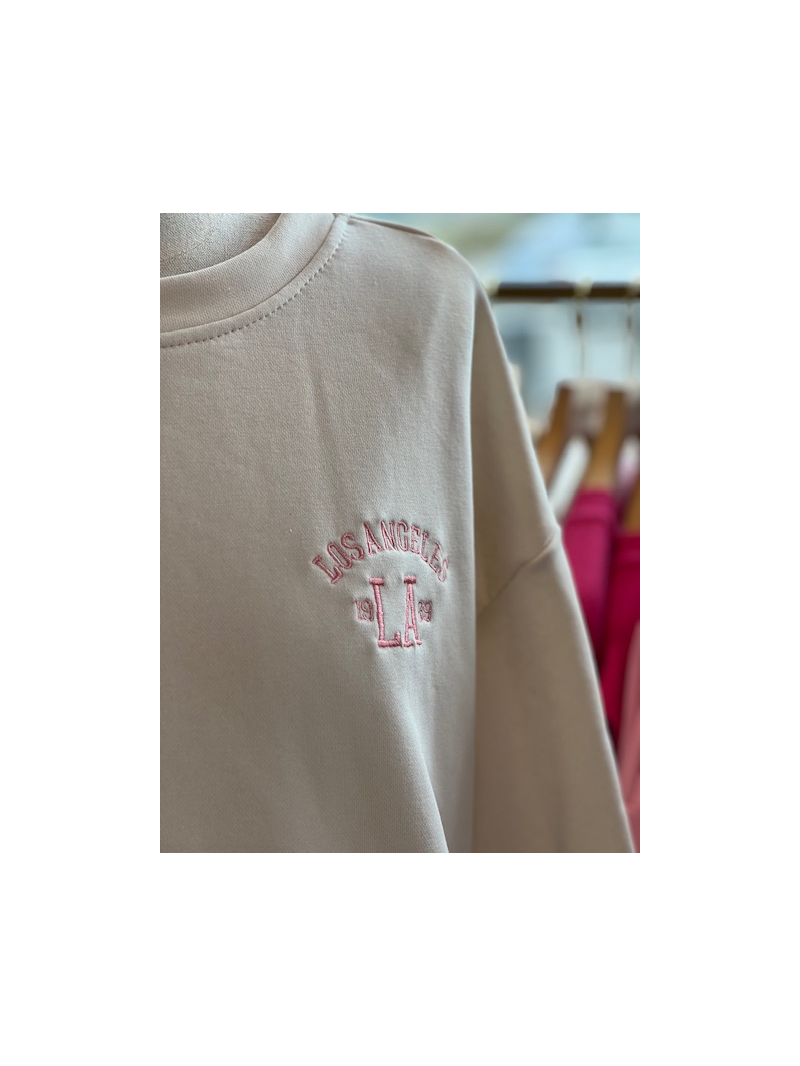 LOS ANGELES Ensemble short, sweat blanc