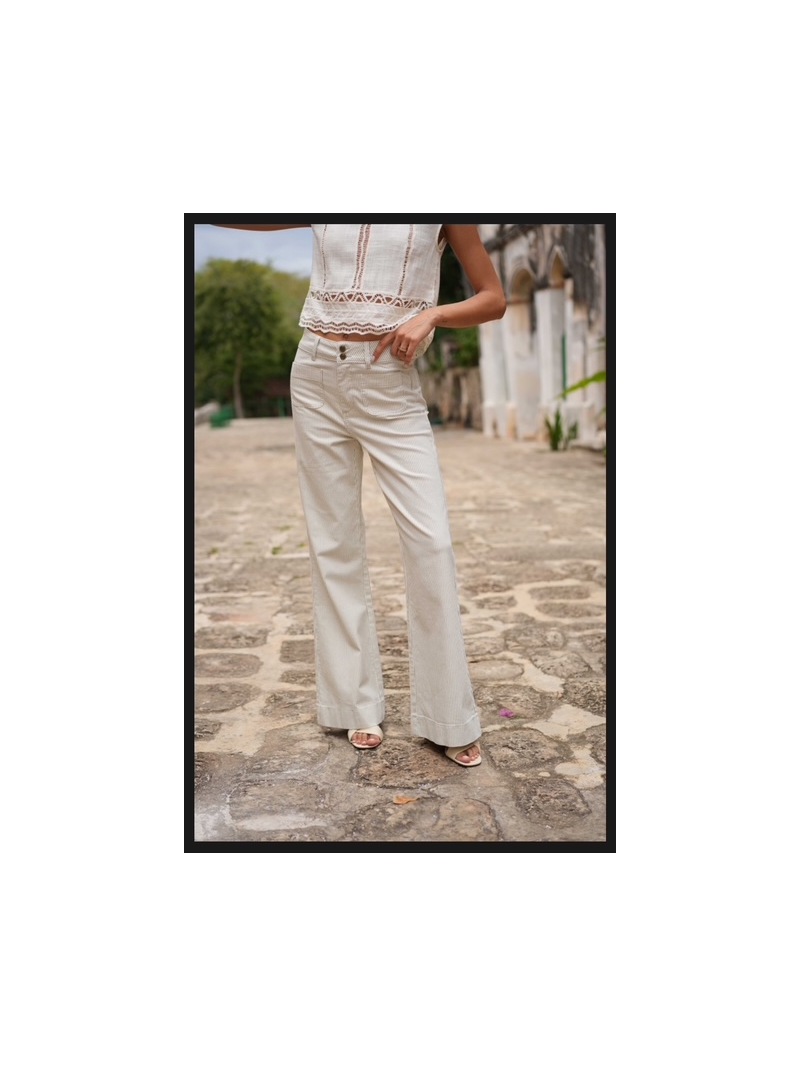 ELENA Jean fare rayures choco