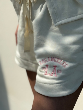 LOS ANGELES Ensemble short, sweat blanc