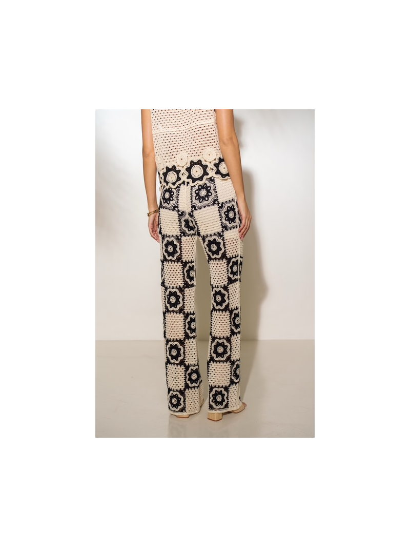 BLACK&BEIGE Pantalon crochet