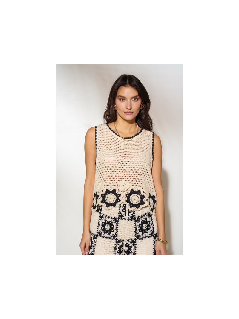BLACK&BEIGE Top crochet
