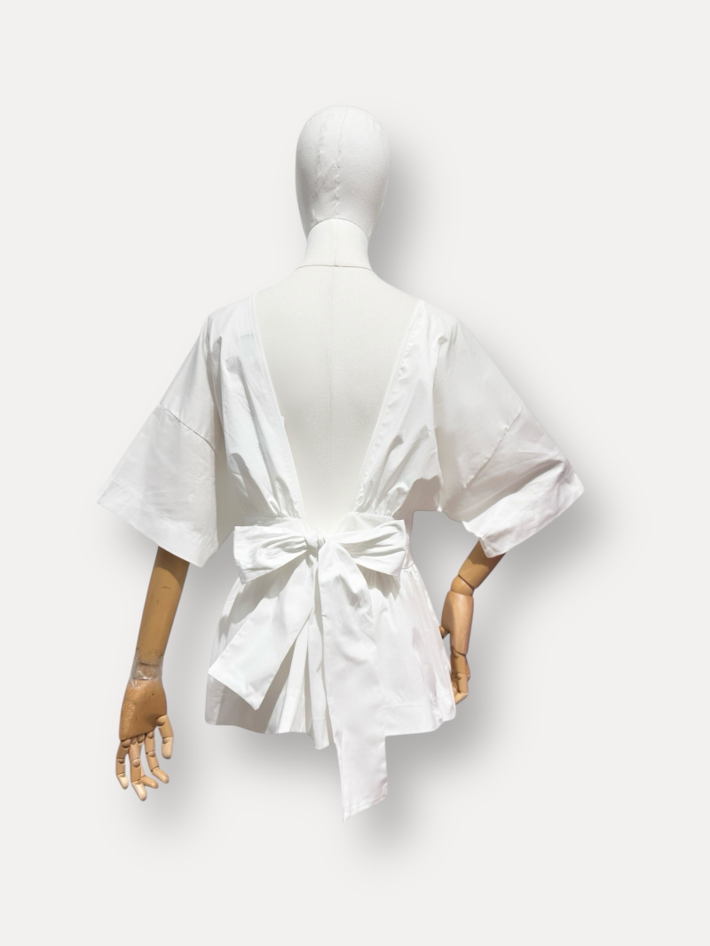 VENDETTI Blouse col V blanche
