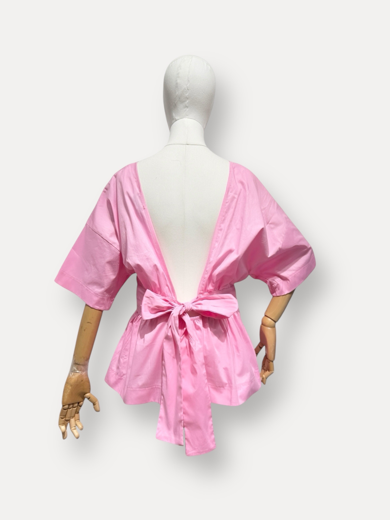 VENDETTI Blouse col V rose