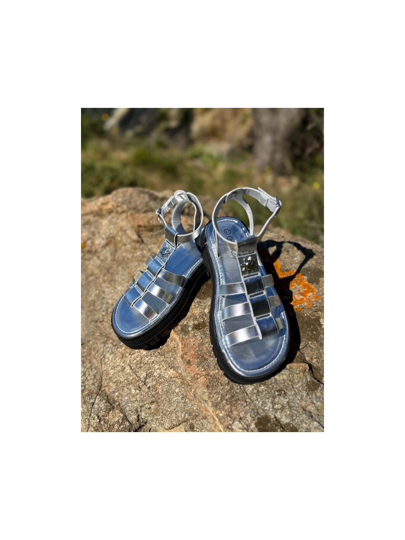 GLADIATOR Sandales argent
