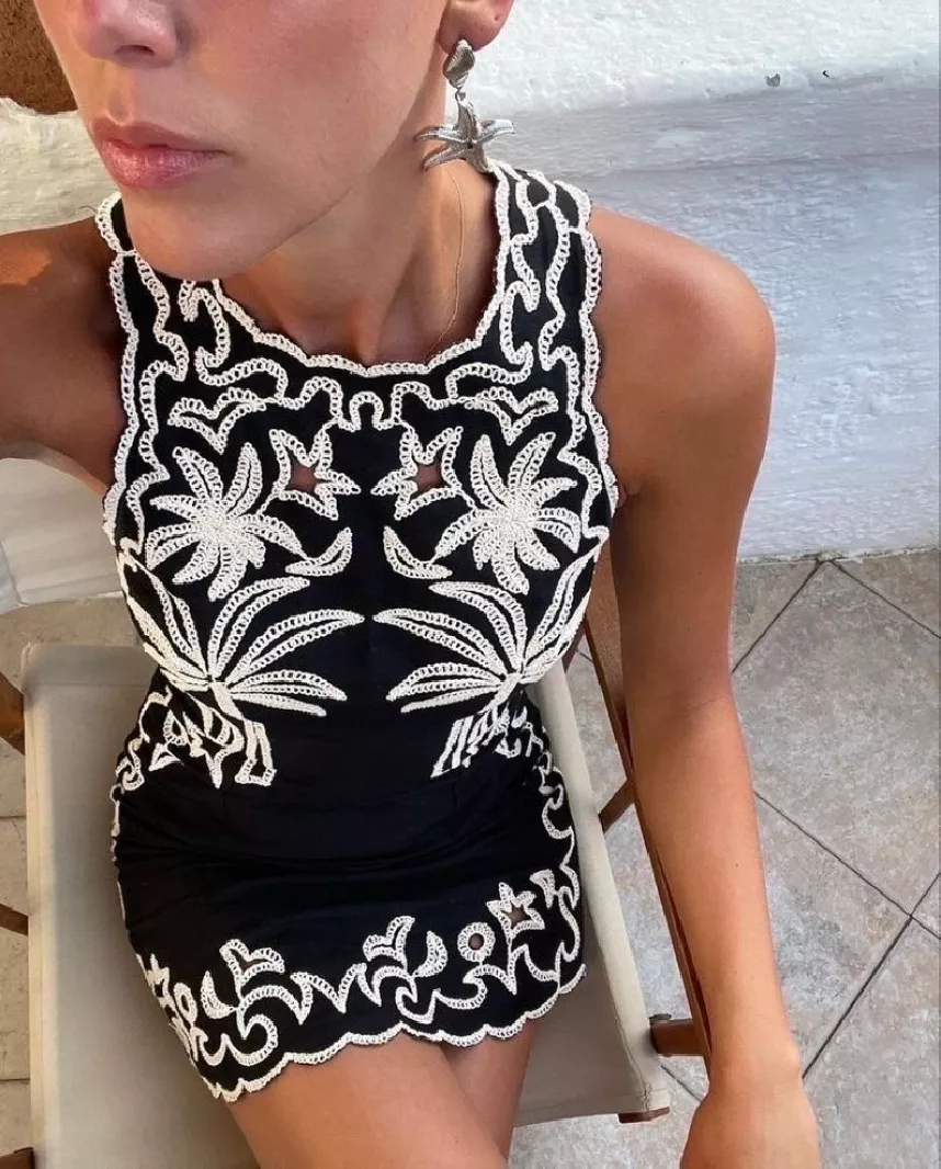 PALMA Robe courte noire