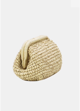 Pochette structurée en paille | À main ou sous le bras Pochette structurée en paille | À main ou sous le bras