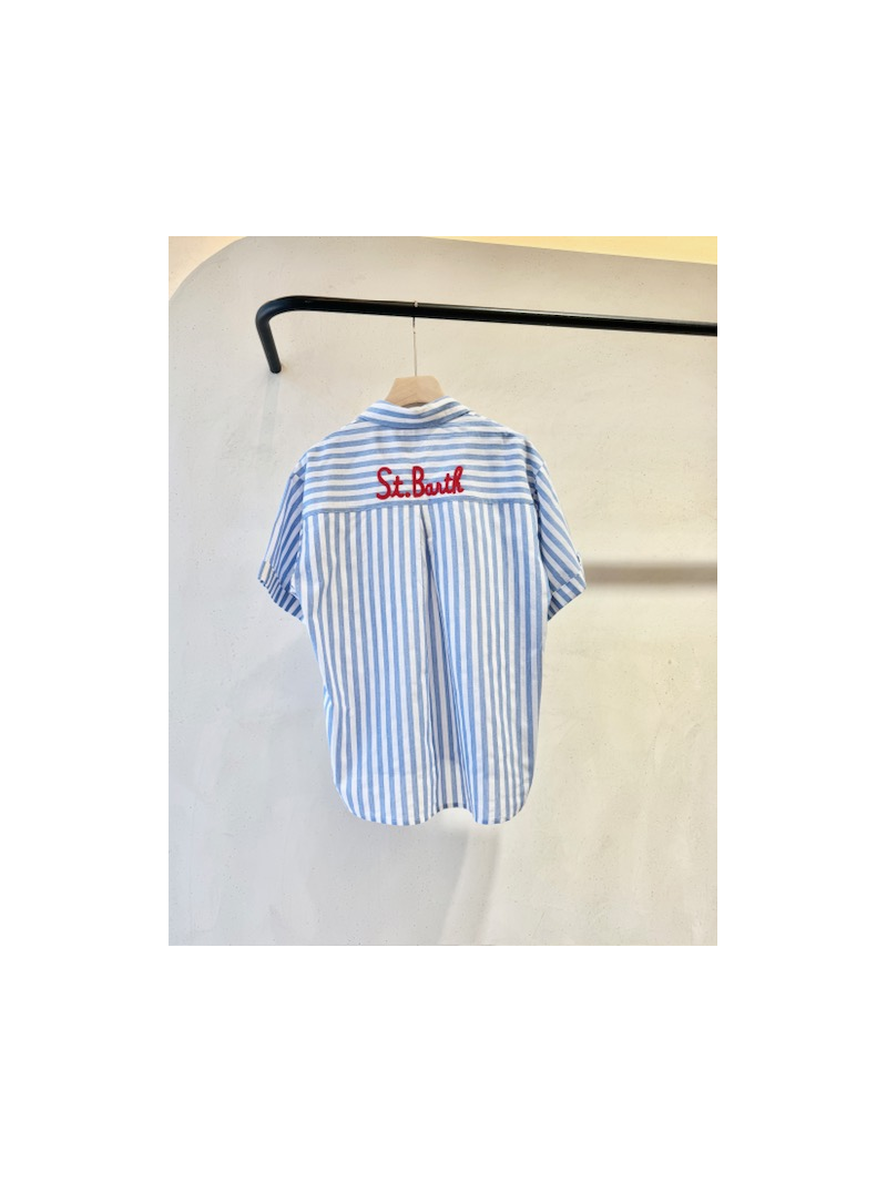 ST BARTH Chemise rayé bleu