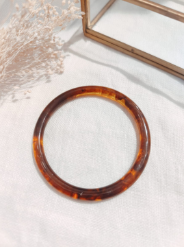 JONC Bracelet fin résine ambre