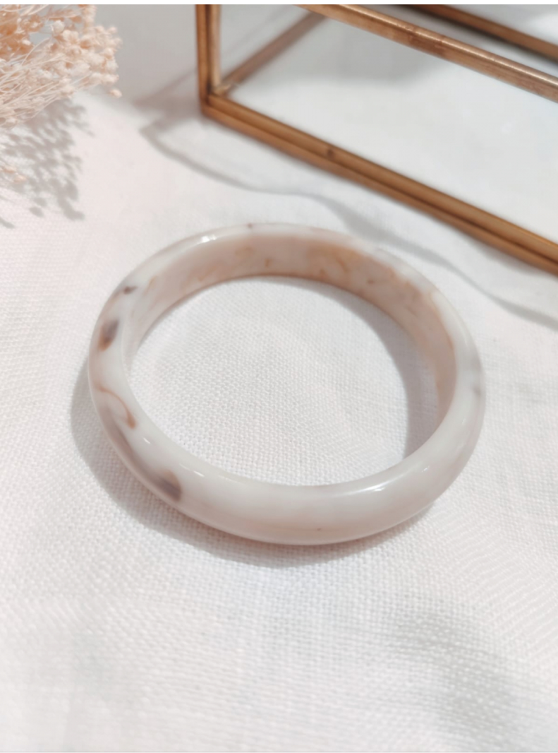 JONC Bracelet résine beige