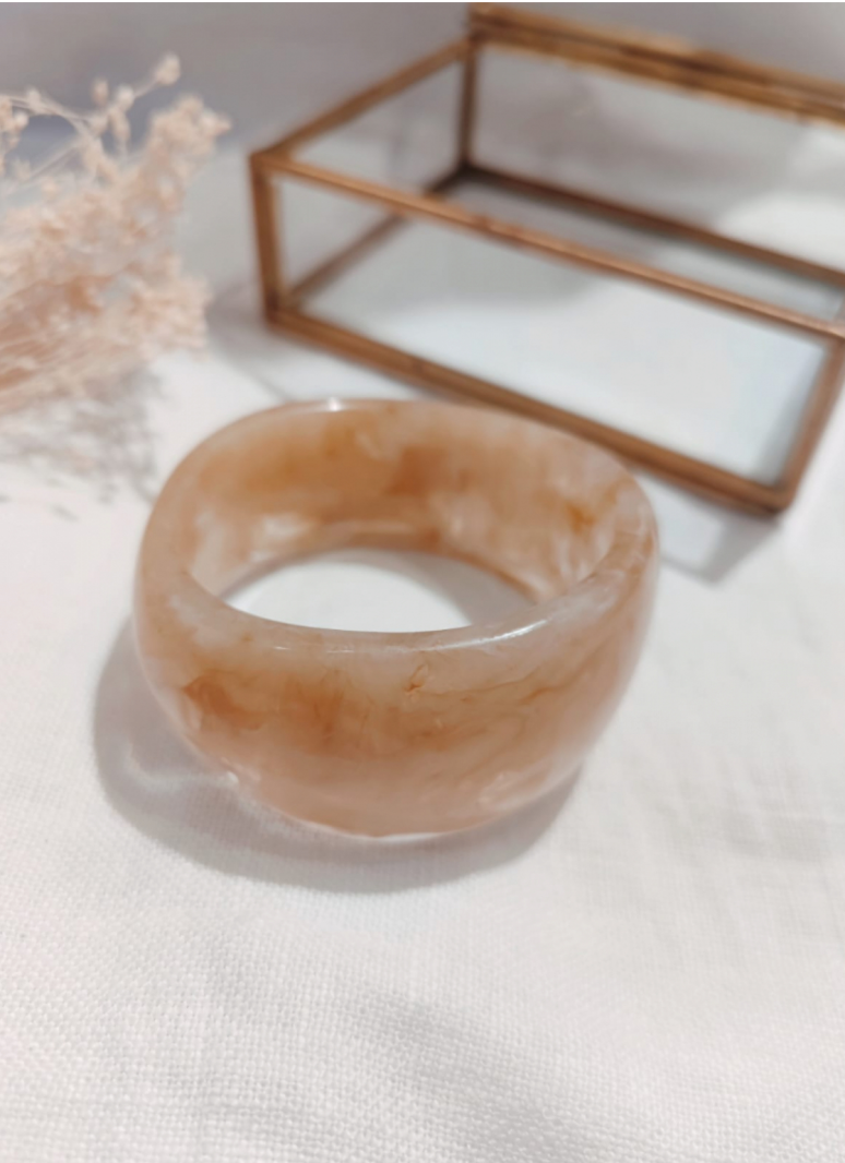 JONC Bracelet épais résine beige