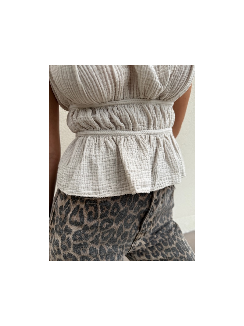 COTON Top dos nu beige COTON Top dos nu beige