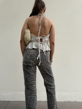 COTON Top dos nu beige COTON Top dos nu beige