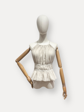 COTON Top dos nu beige COTON Top dos nu beige