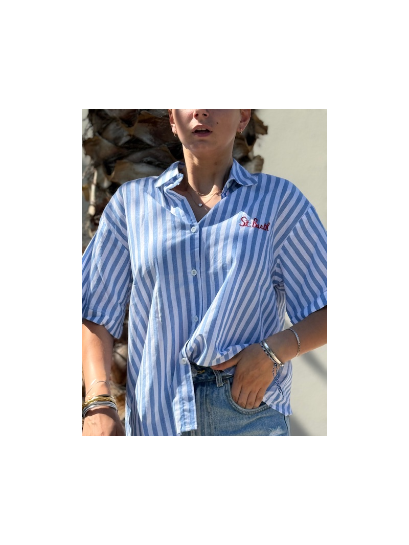 ST BARTH Chemise rayé bleu