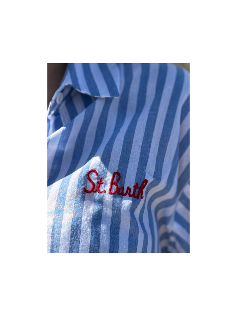 ST BARTH Chemise rayé bleu