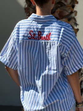 ST BARTH Chemise rayé bleu