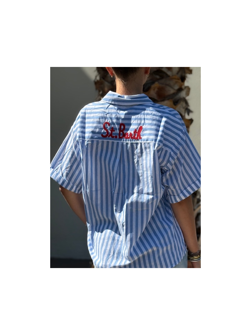 ST BARTH Chemise rayé bleu