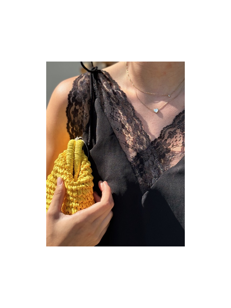 DENTELLE Débardeur noir