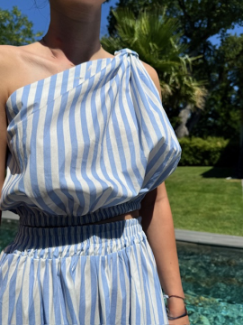 Ensemble PAROS | Top ballon & jupe longue élastiquée