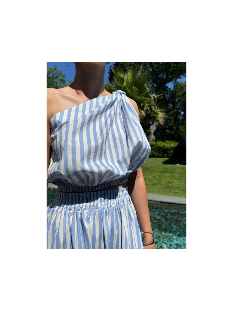 Ensemble PAROS | Top ballon & jupe longue élastiquée