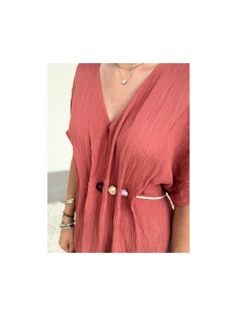 STONE Robe terracotta