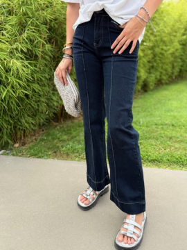 MANON Jean wide leg surpiqué
