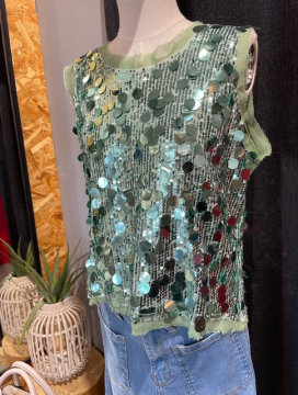 Débardeur Sequin – Brillant & Tendance | Sud Access Débardeur Sequin – Brillant & Tendance | Sud Access