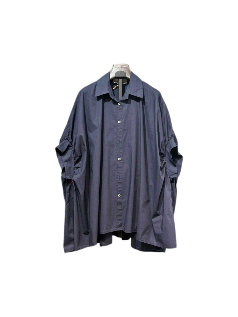 LEVIA Chemise oversize marine manches 3/4