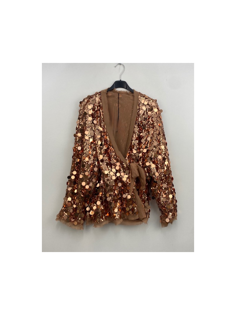 SEQUINS Veste chocolat