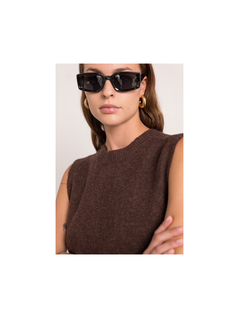NUS Pull sans manches dos nus chocolat NUS Pull sans manches dos nus chocolat