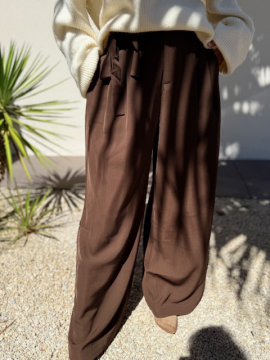 NOEUD Pantalon chocolat