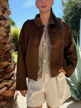 BOMBERS Veste façon daim