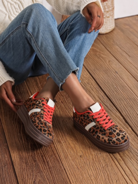 LEORED Baskets léopard