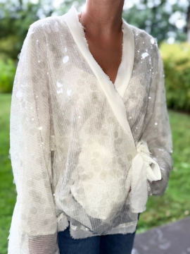 SEQUINS Veste beige