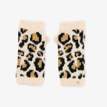 RARES Mitaines beige léopard
