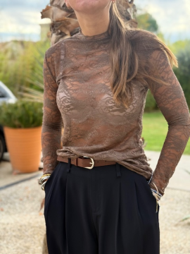 Dentelle Top chocolat lait