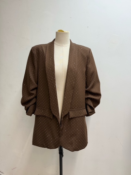 STRASS Blazer chocolat