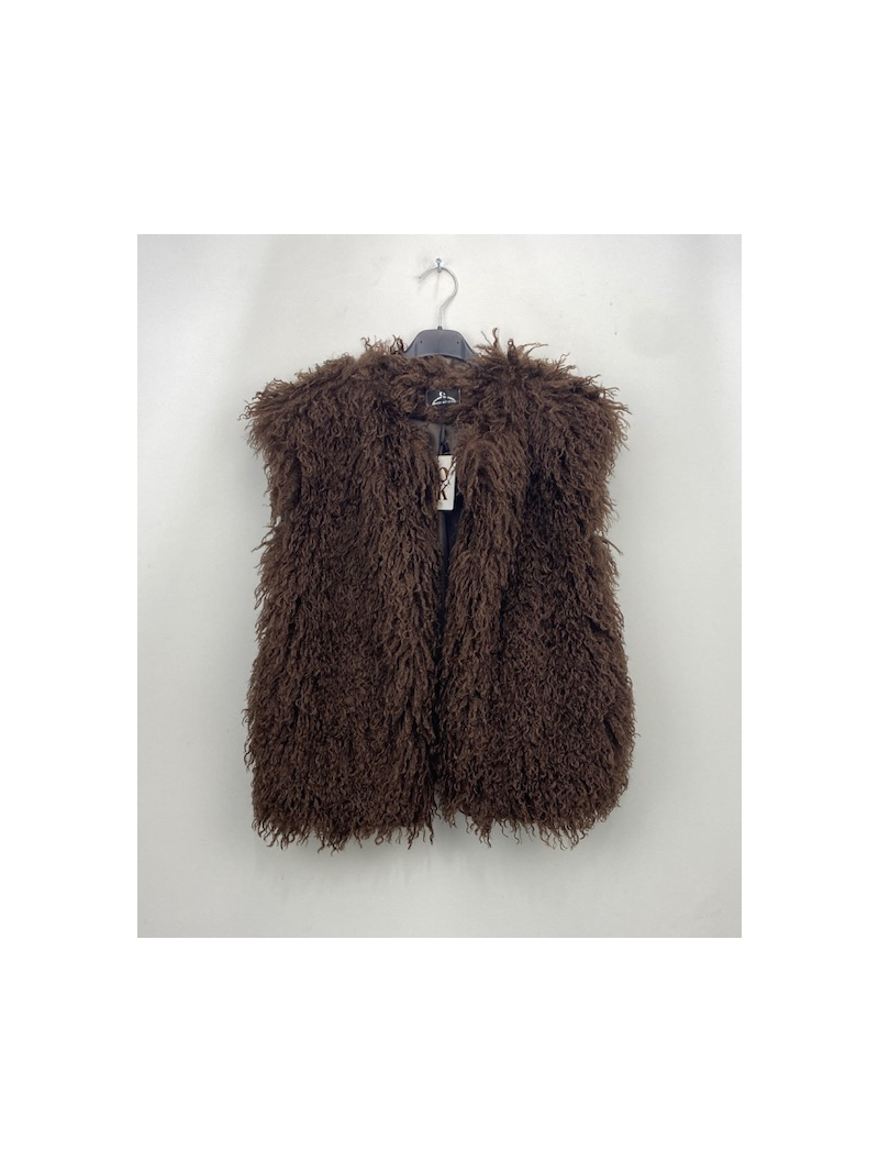 LOU Veste fausse fourrure chocolat LOU Veste fausse fourrure chocolat