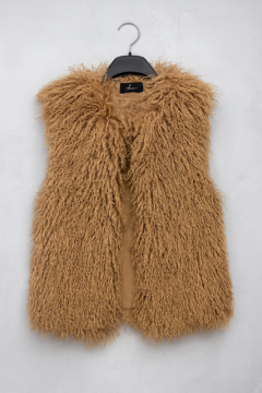 copie de LOU Veste fausse fourrure camel