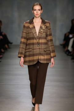 BRITISH Blazer chocolat camel