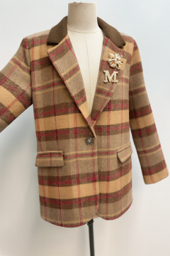 BRITISH Blazer chocolat camel
